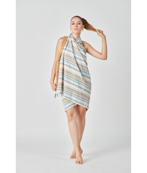 Beach Towel , Pestemal - Gray & blue