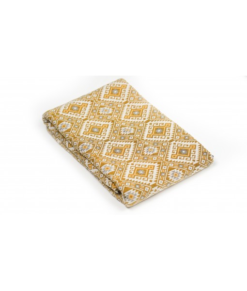 Ottoman Pattern Bedspread - Mustard